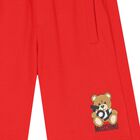 Boys Red Teddy Bear Logo Shorts, 2, hi-res