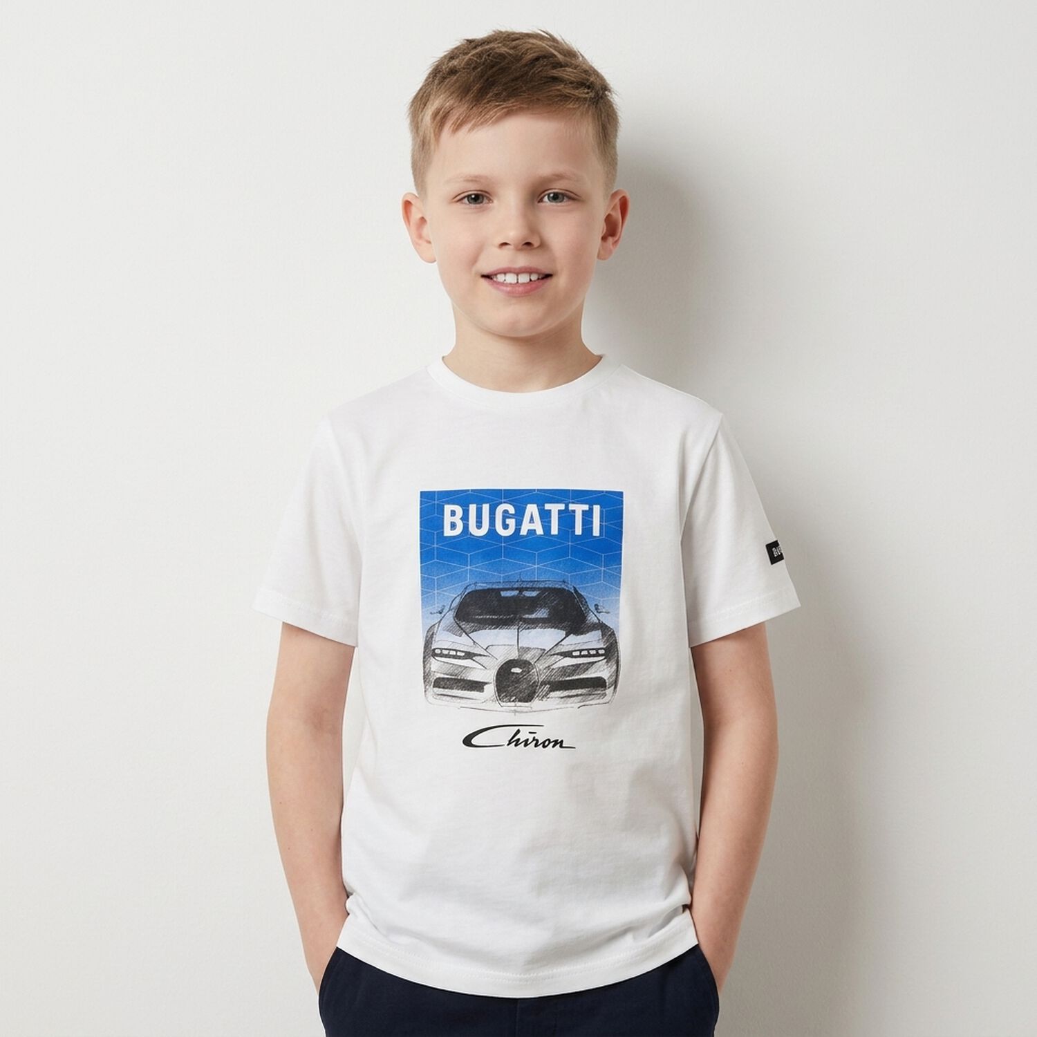 Boys White Logo T-Shirt, 1, hi-res