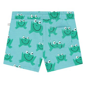 Younger Boys Blue & Green Frog Shorts