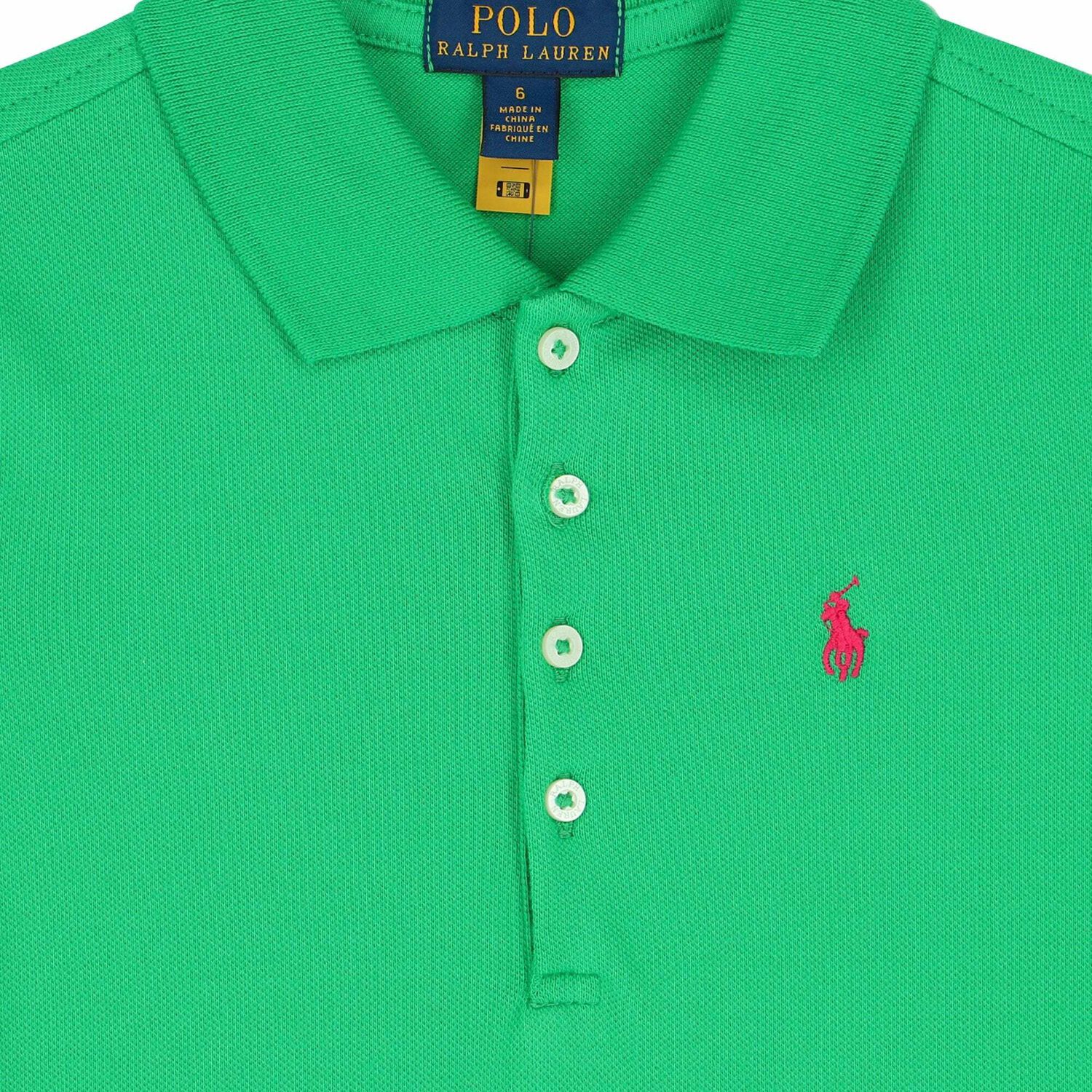 Girls Green Logo Polo Dress, 1, hi-res image number null