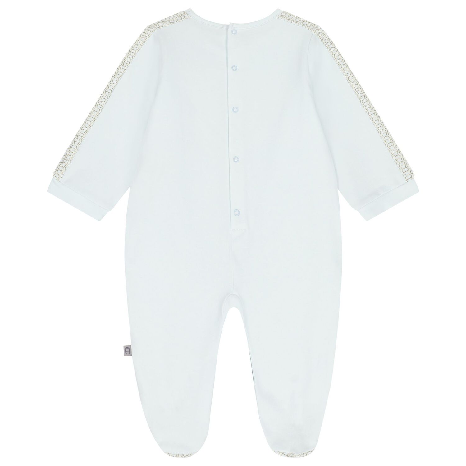 Baby Boys Blue Logo Babygrow Hat & Bib Gift Set, 1, hi-res