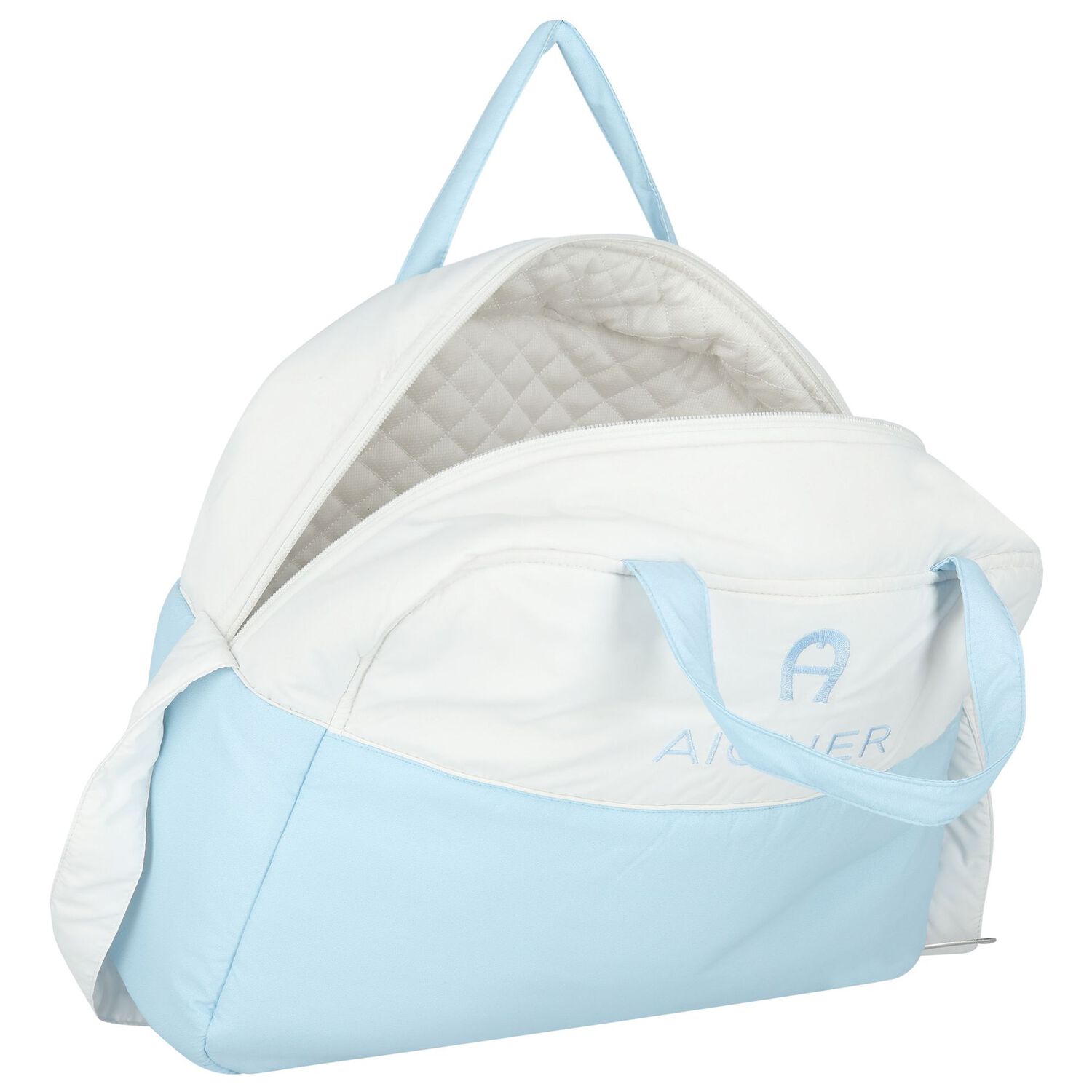 White & Blue Logo Baby Changing Bag, 4, hi-res image number null