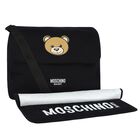 Black Teddy Bear Logo Baby Changing Bag, 2, hi-res