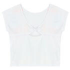 Girls White Butterfly T-Shirt, 1, hi-res