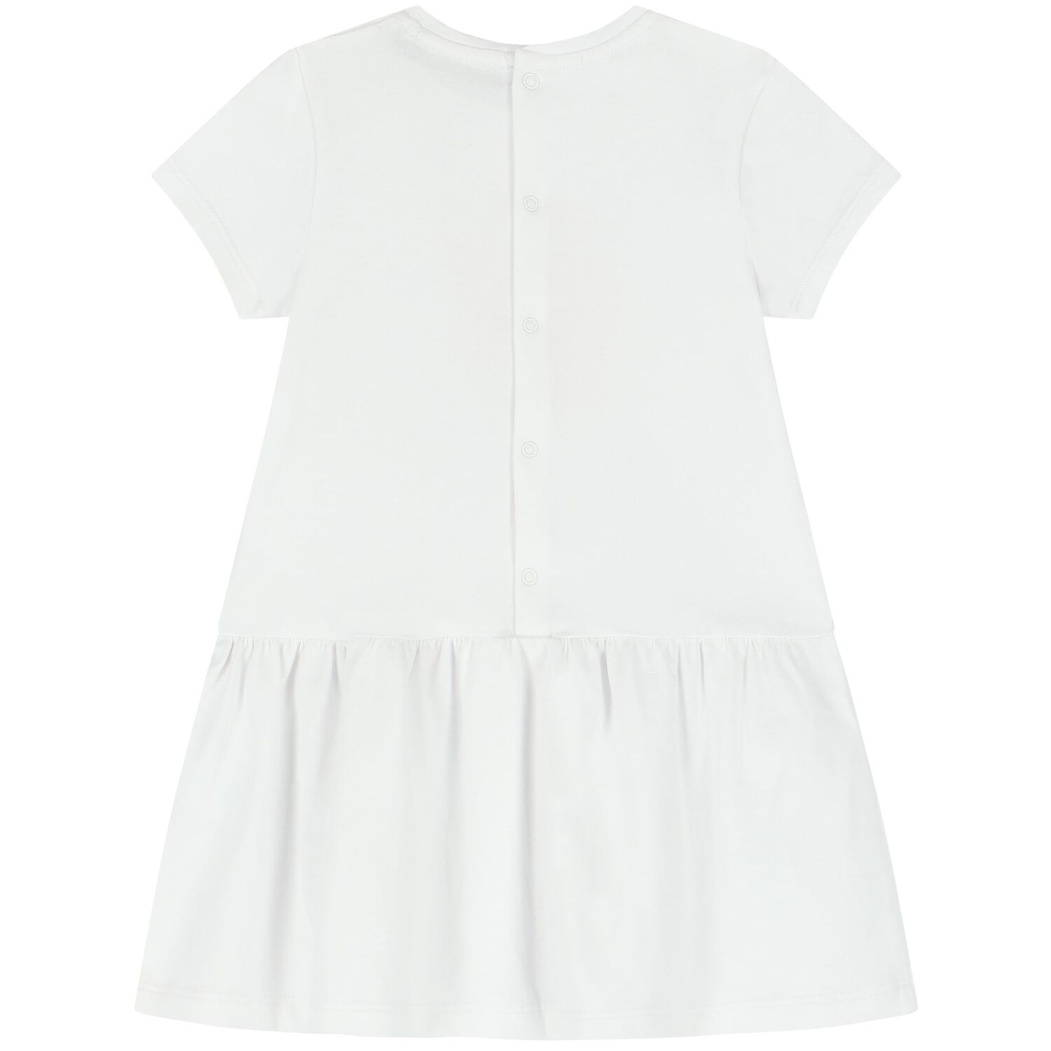 Younger Girls White Logo Bag Dress, 1, hi-res
