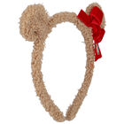 Younger Girls Beige Bow Headband, 1, hi-res