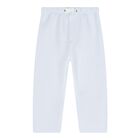 Baby Boys White & Blue Quilted Tracksuit, 1, hi-res