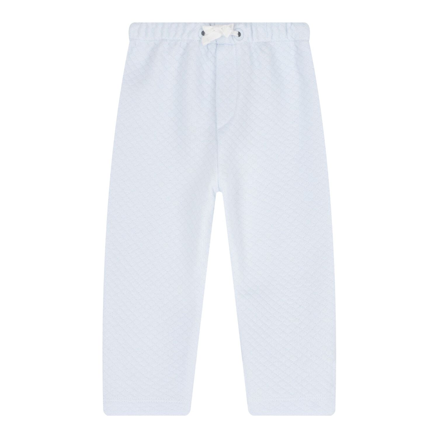 Baby Boys White & Blue Quilted Tracksuit, 1, hi-res