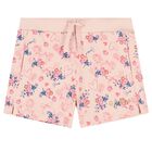Girls Pink Floral Shorts, 1, hi-res