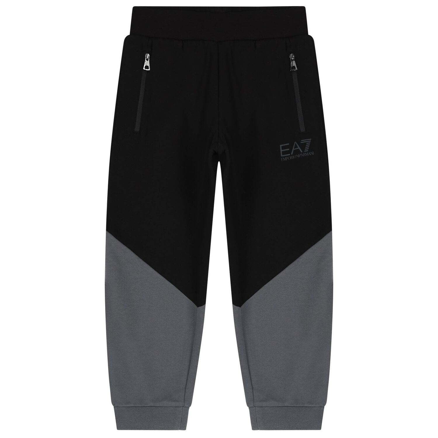 Boys Black & Grey Logo Tracksuit, 1, hi-res