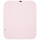 Baby Girls Ivory & Pink Logo Blanket, 3, hi-res