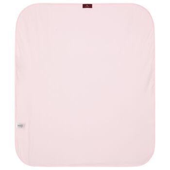 Baby Girls Ivory & Pink Logo Blanket
