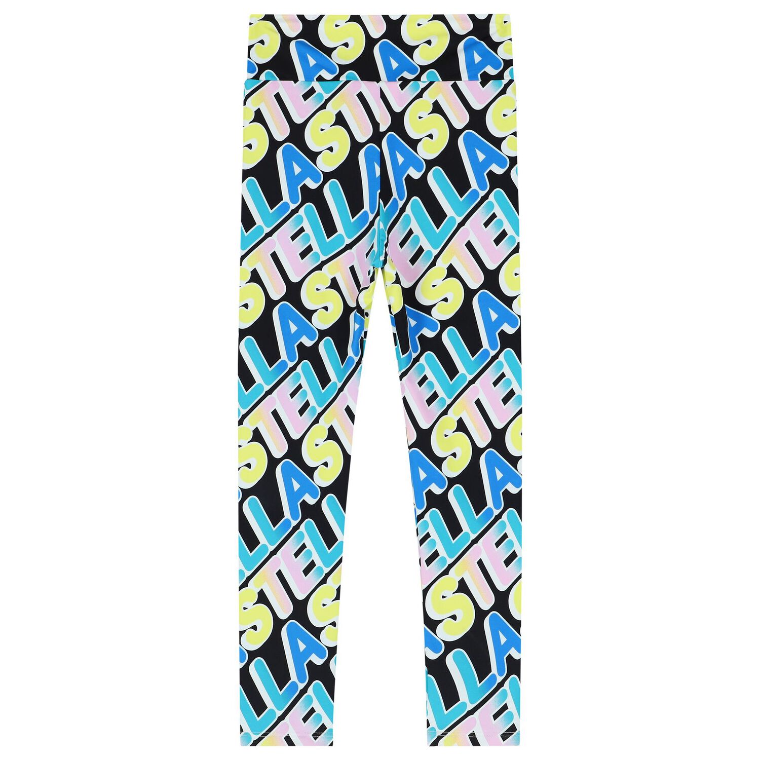 Girls Black Logo Leggings, 1, hi-res image number null