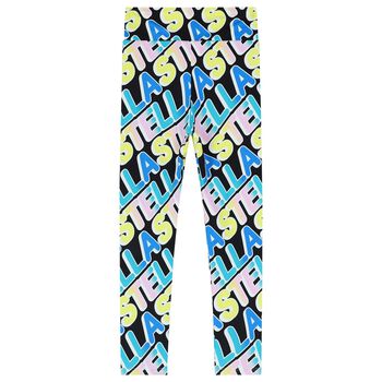 Girls Black Logo Leggings