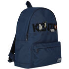 Navy Blue Logo Backpack, 1, hi-res