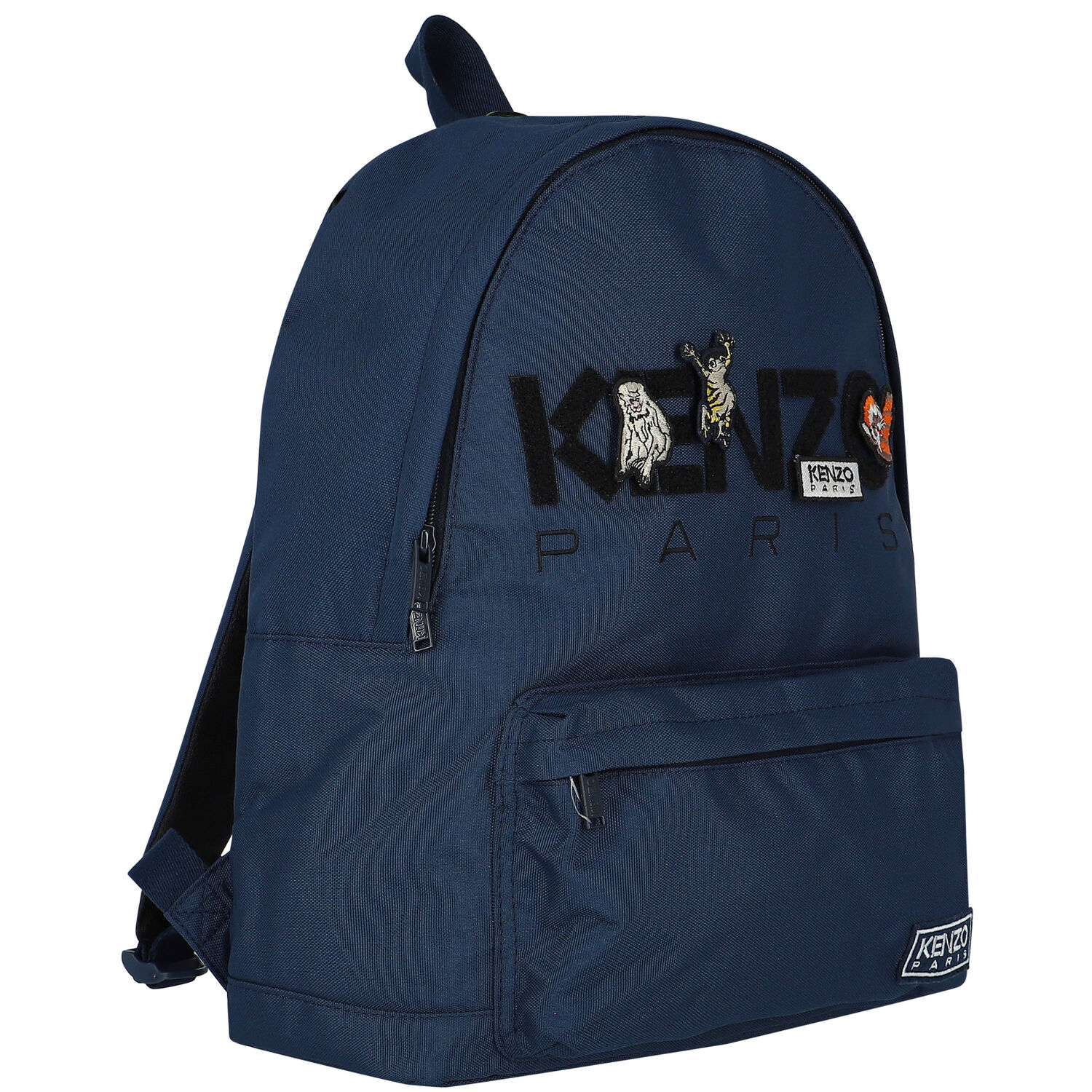 Navy Blue Logo Backpack, 1, hi-res
