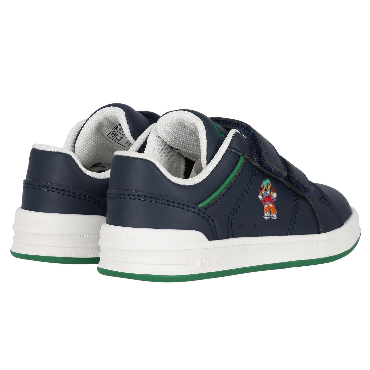 Boys Navy Blue Logo Trainers, 1, hi-res