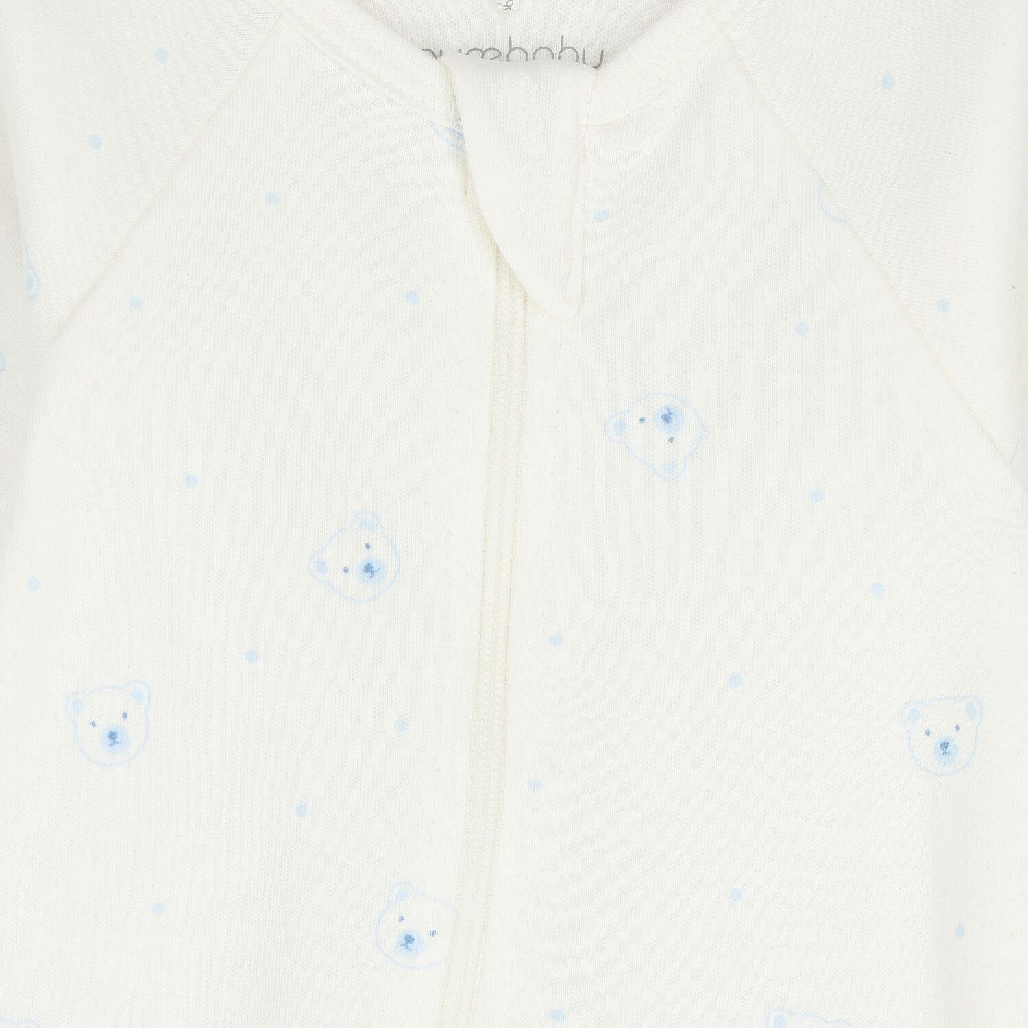 Baby Boys White & Blue Babygrows ( 2 Pack ), 2, hi-res image number null