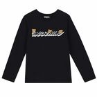 Black Teddy Logo Long Sleeve Top, 2, hi-res