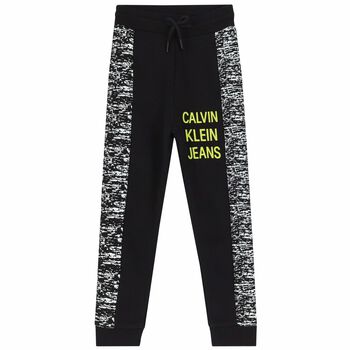 Boys Black Logo Joggers