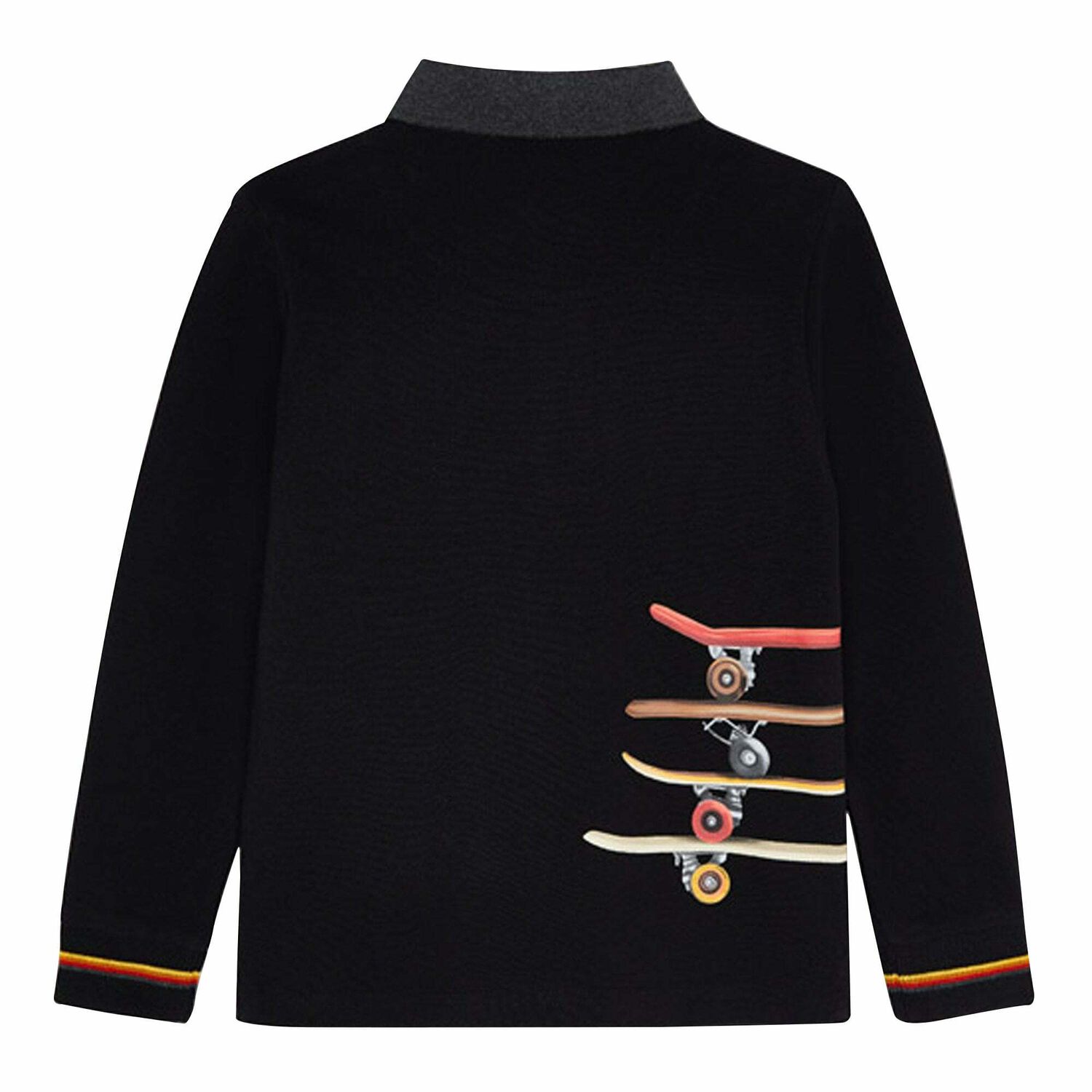 Boys Black Skateboards Polo Shirt, 1, hi-res