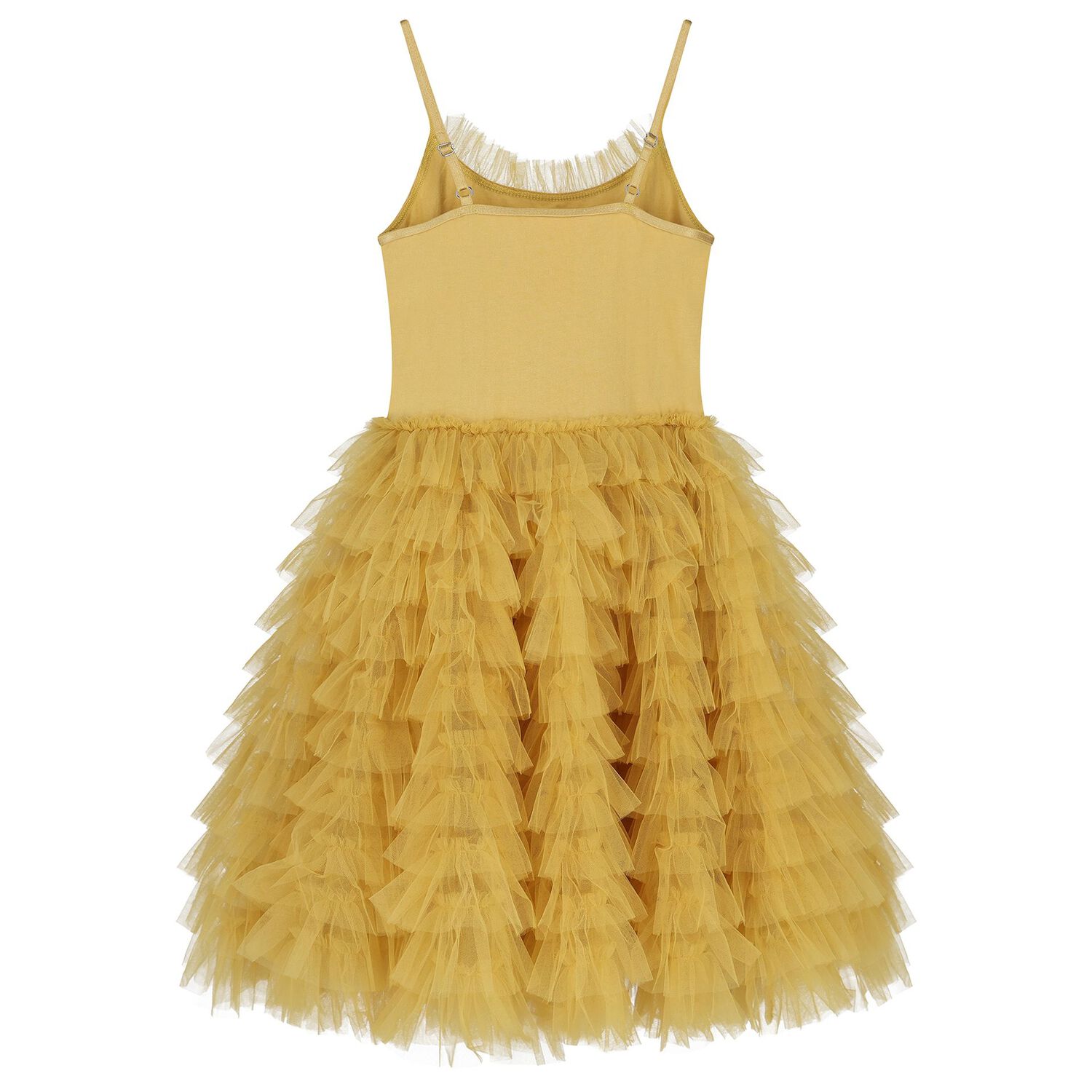 Girls Yellow Embellished Tutu Dress, 1, hi-res