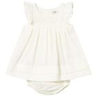 Baby Girls Ivory Dress Set, 1, hi-res