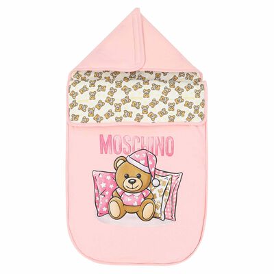 Pink Teddy Bear Logo Baby Nest