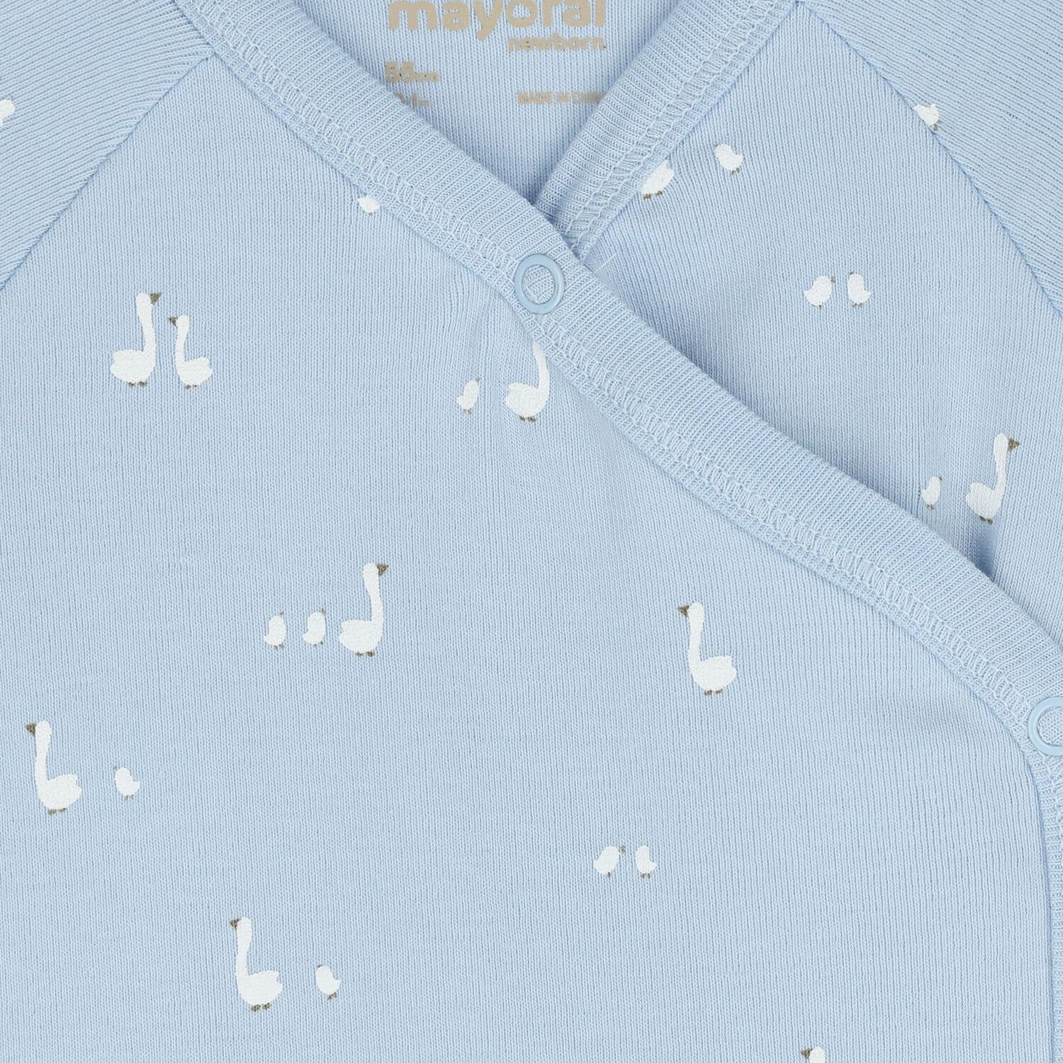 Baby Boys White & Blue Bodysuits ( 2-Pack ), 3, hi-res