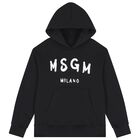 Black Logo Hooded Top, 2, hi-res