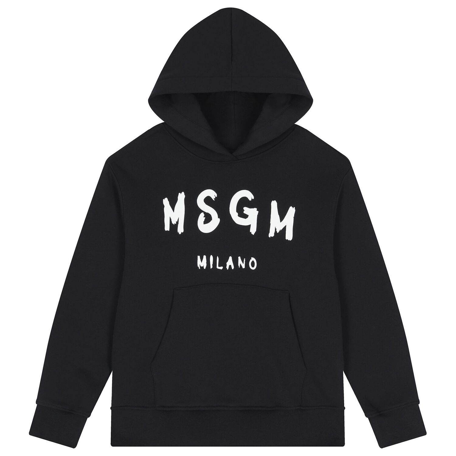 Black Logo Hooded Top, 2, hi-res