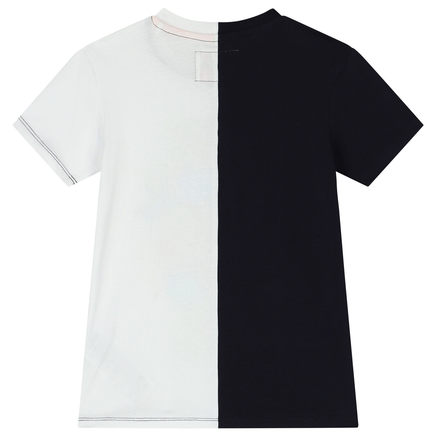 Boys White & Navy Blue Teddy Bear Logo T-Shirt, 1, hi-res