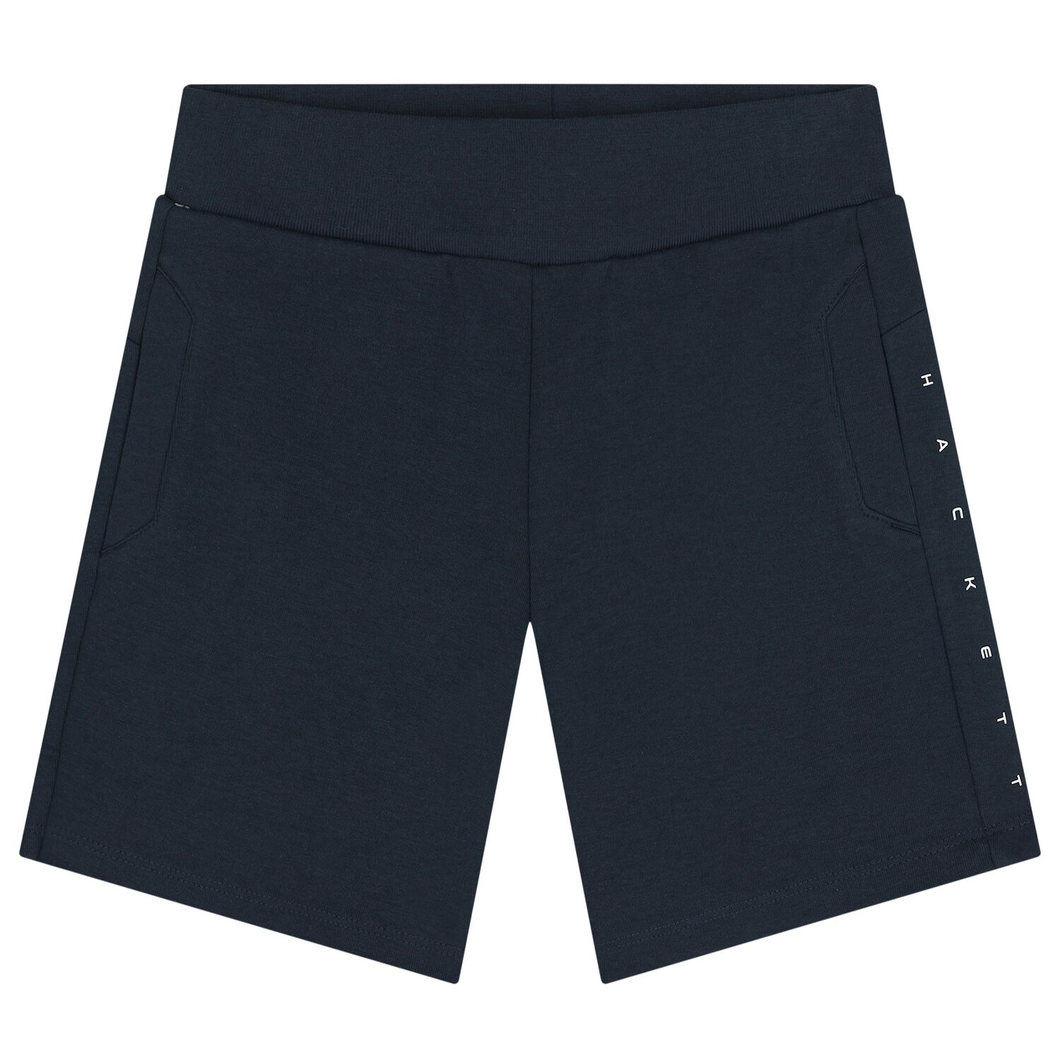 Boys Navy Blue Logo Shorts, 1, hi-res