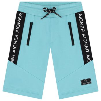 Boys Aqua Logo Shorts