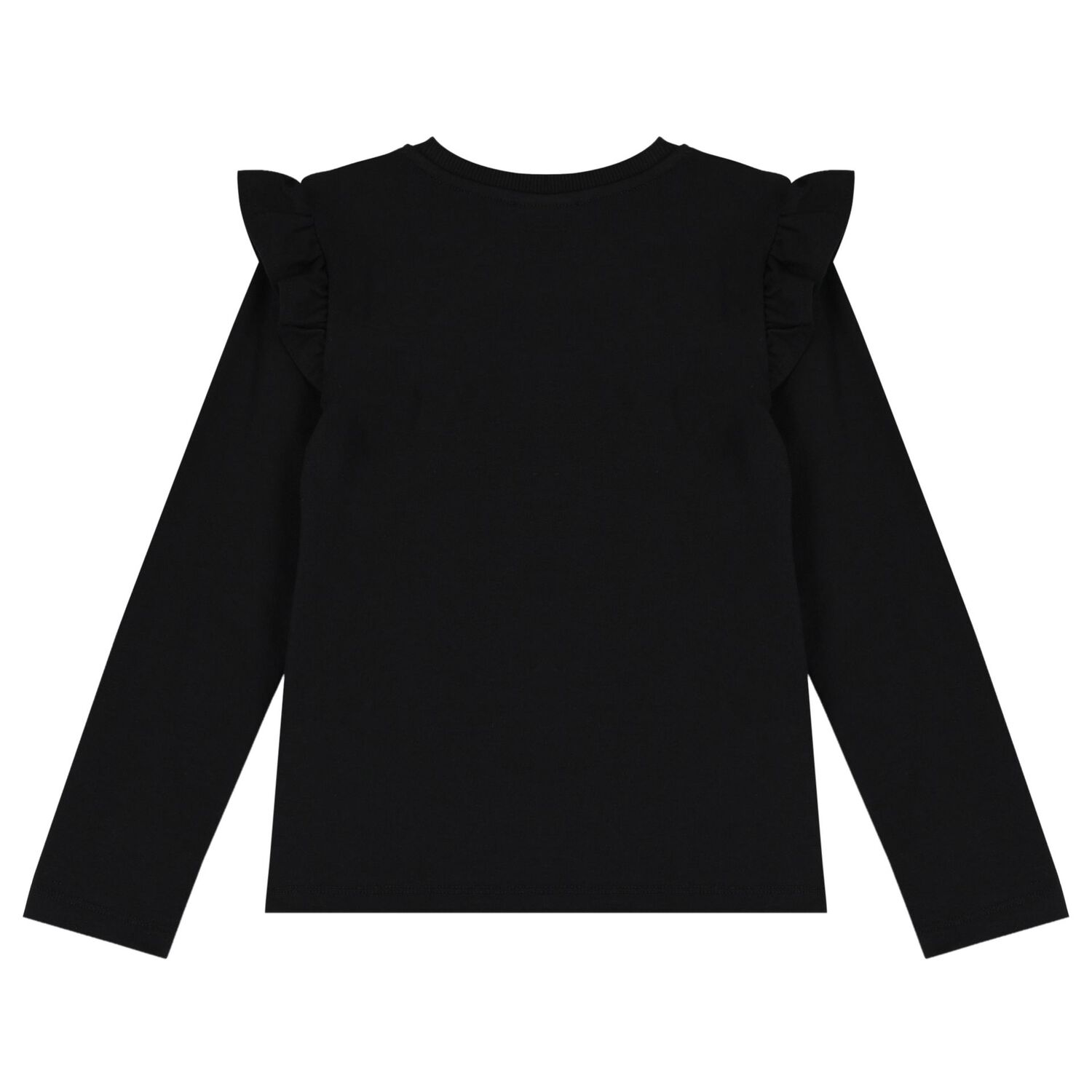 Girls Black Teddy Bear Logo Long Sleeve Top, 2, hi-res image number null