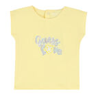 Baby Girls Yellow & Blue Logo Shorts Set, 1, hi-res