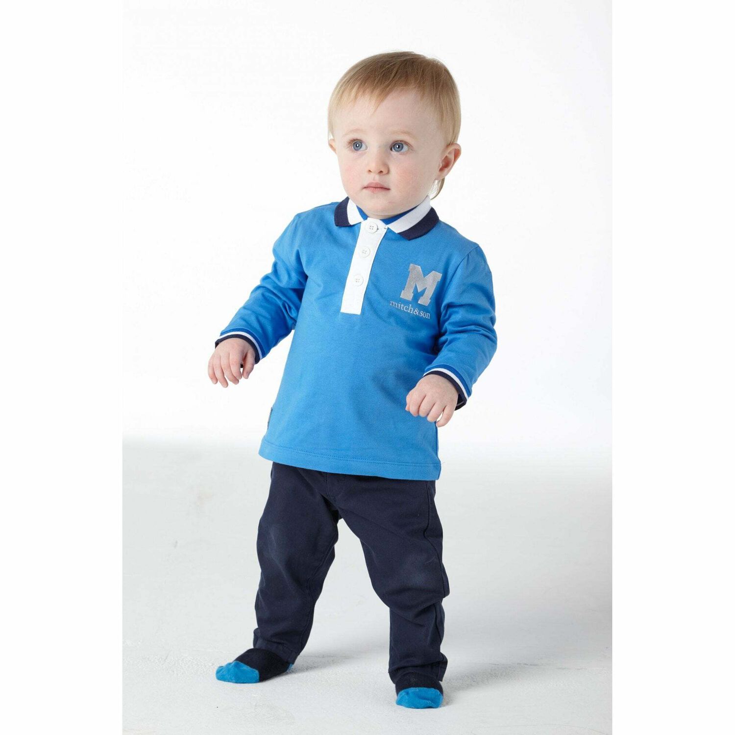 Boys Navy Blue Trousers, 1, hi-res
