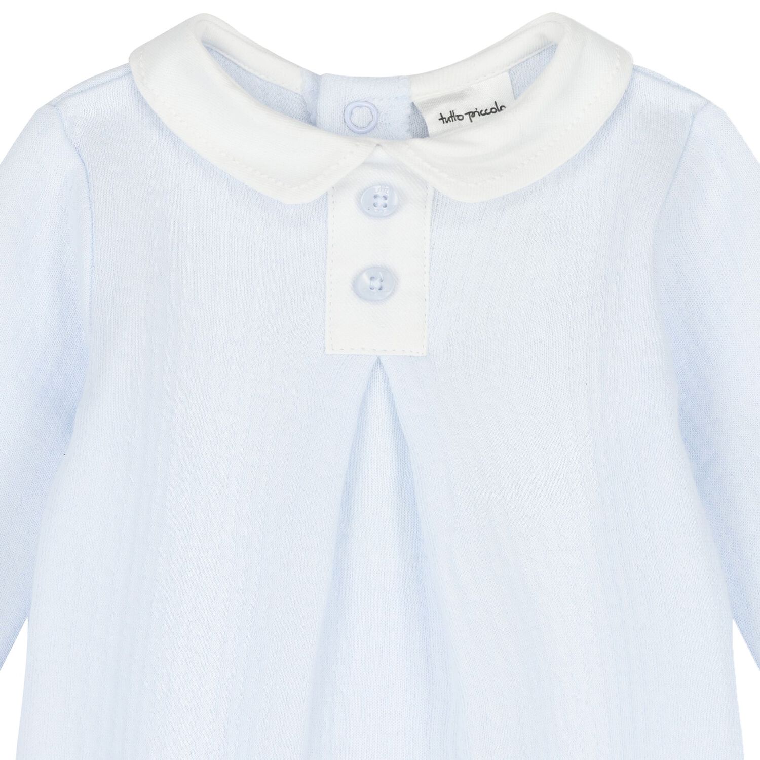 Baby Boys White & Blue Babygrow, 1, hi-res