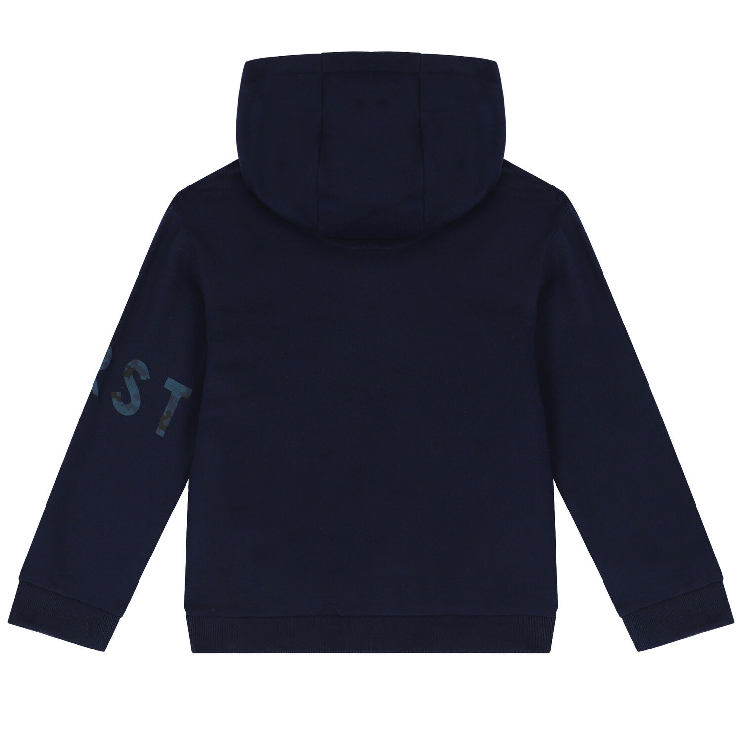Boys Navy Glow In The Dark Hooded Top, 1, hi-res