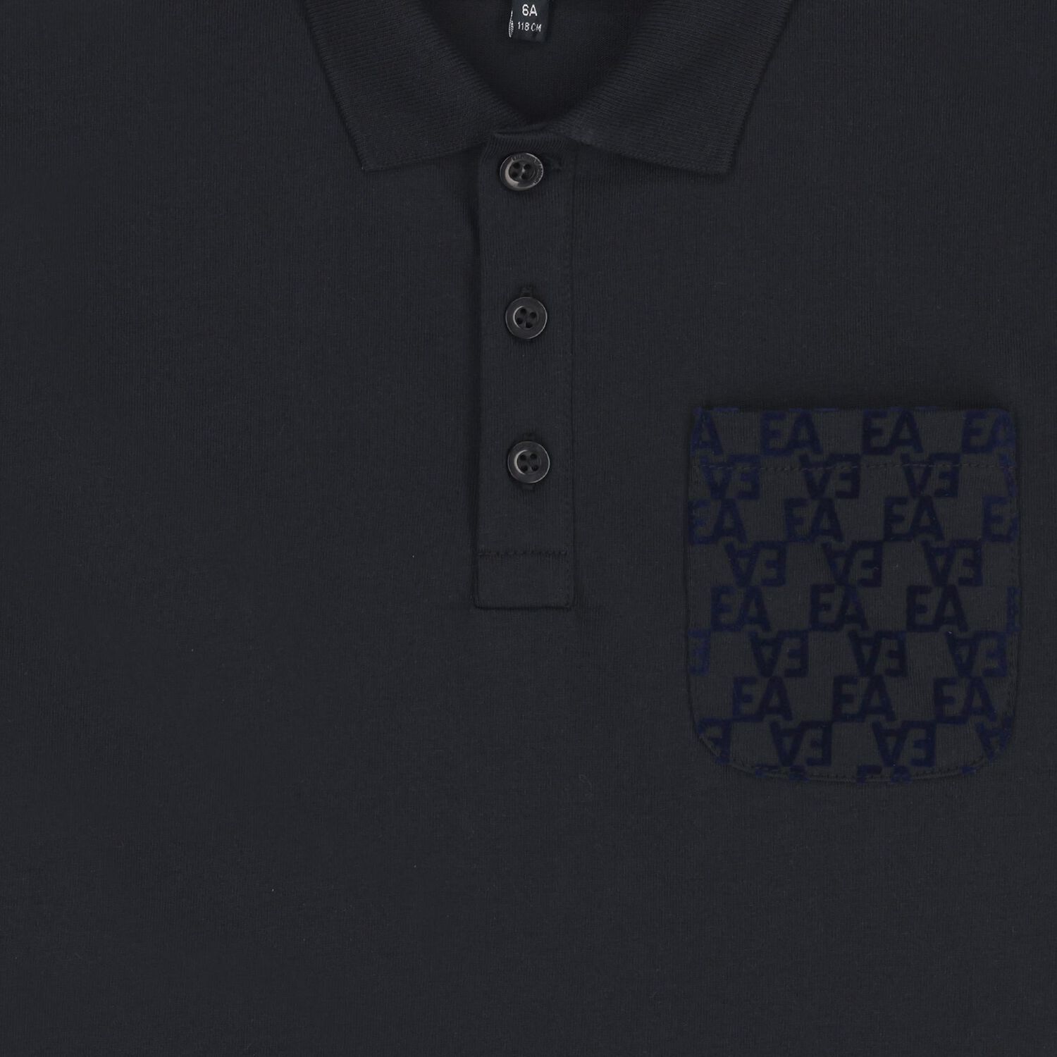 Boys Black Logo Polo Shirt, 1, hi-res