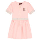 Girls Pink Logo Dress, 2, hi-res