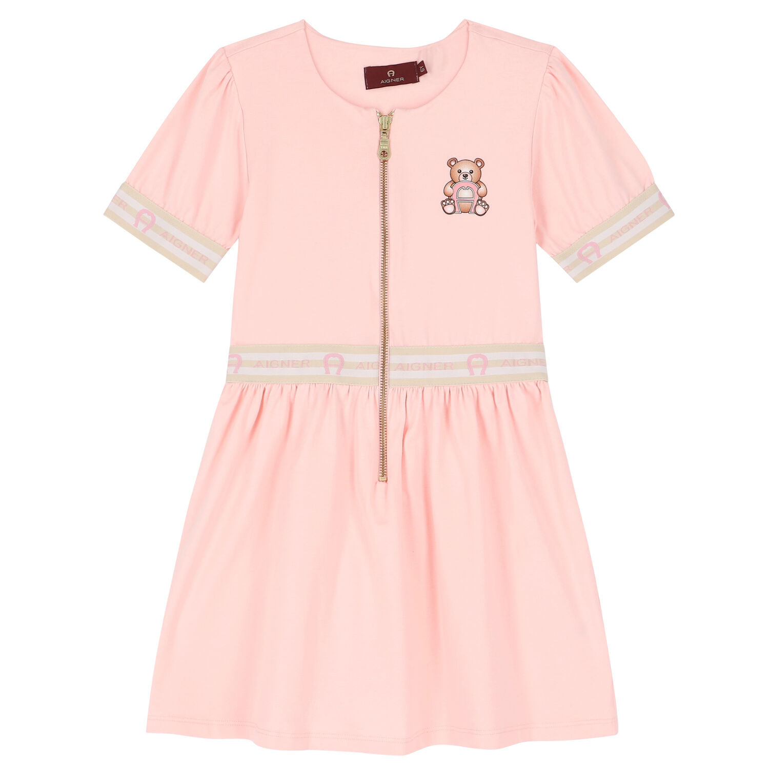 Girls Pink Logo Dress, 2, hi-res image number null