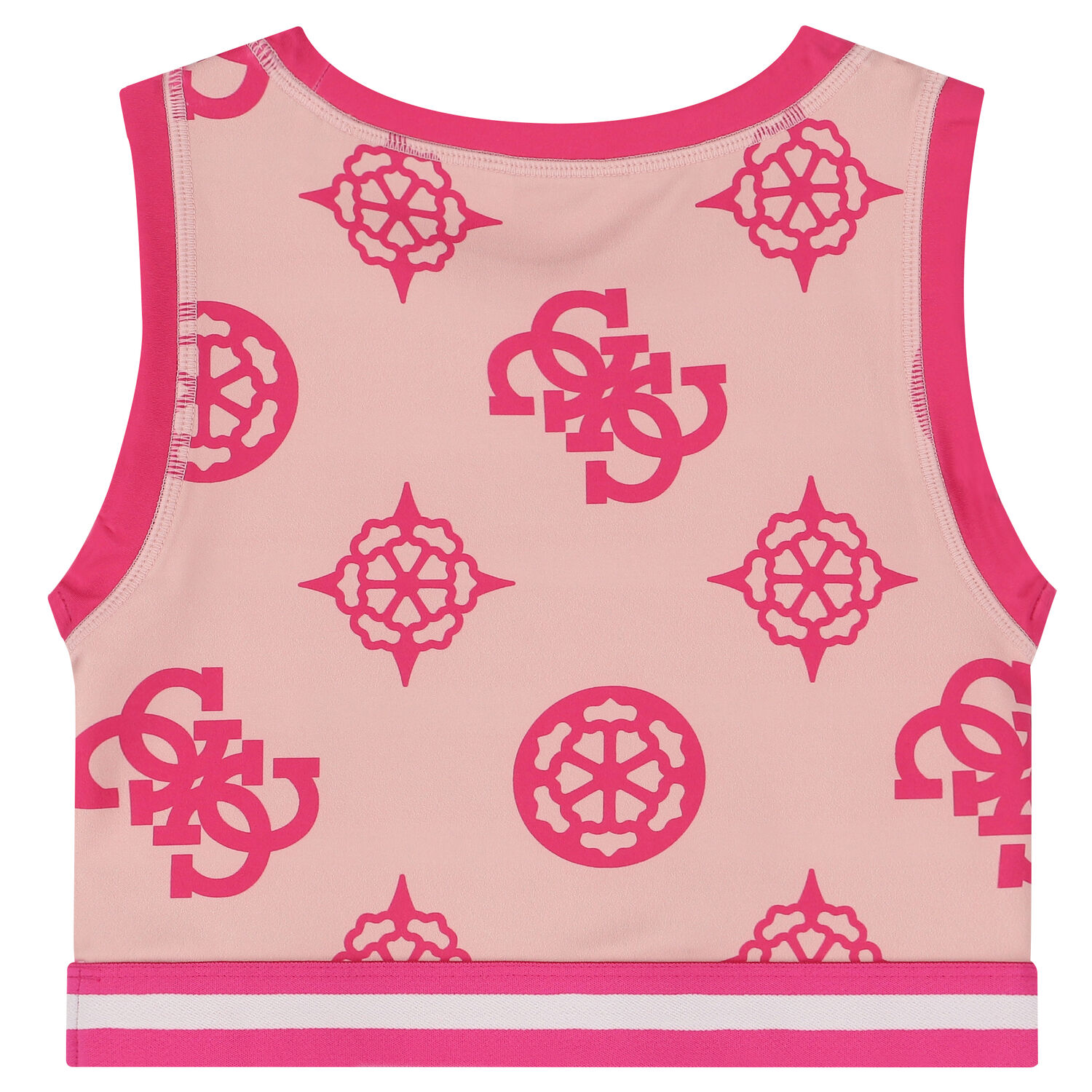 Girls Beige & Pink Logo Top, 2, hi-res image number null