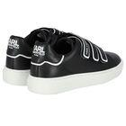 Boys Black Logo Trainers, 1, hi-res