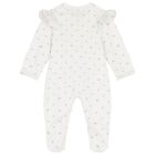 Baby Girls White & Pink Bow Babygrow Set, 1, hi-res