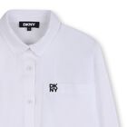 White Embroidered Logo Shirt, 1, hi-res