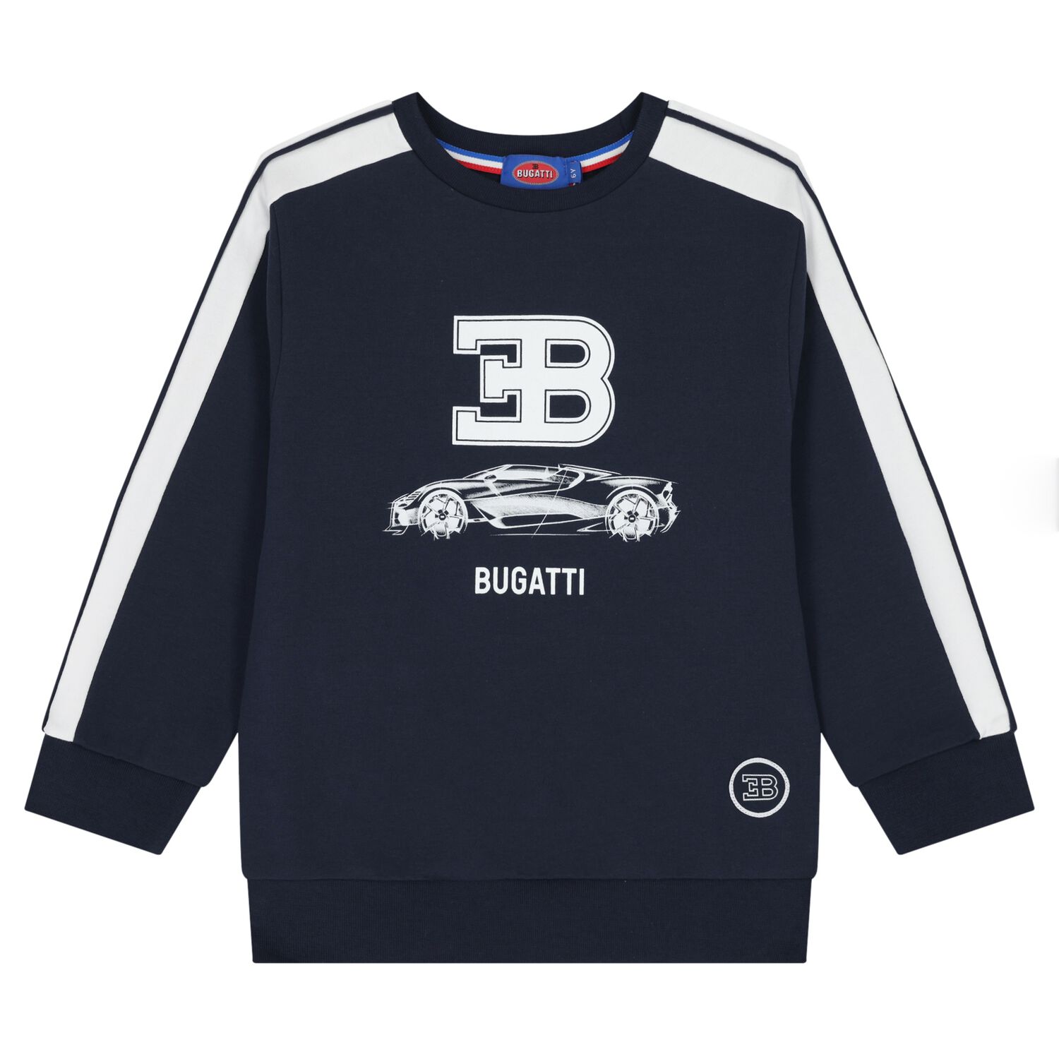 Boys Navy Blue Logo Sweatshirt, 1, hi-res