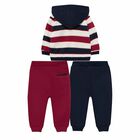 Younger Boys Red & Navy 3 Piece Tracksuit, 3, hi-res