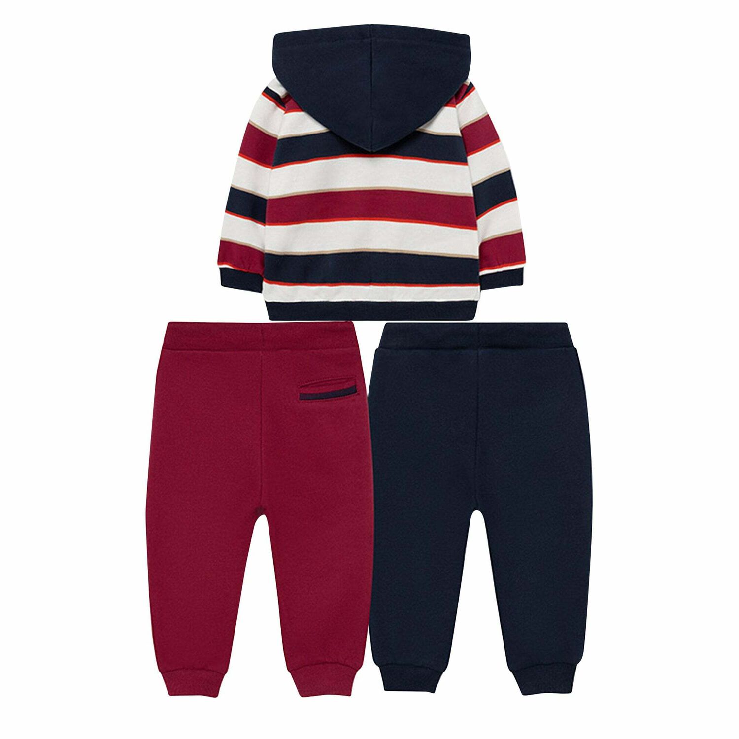 Younger Boys Red & Navy 3 Piece Tracksuit, 3, hi-res image number null