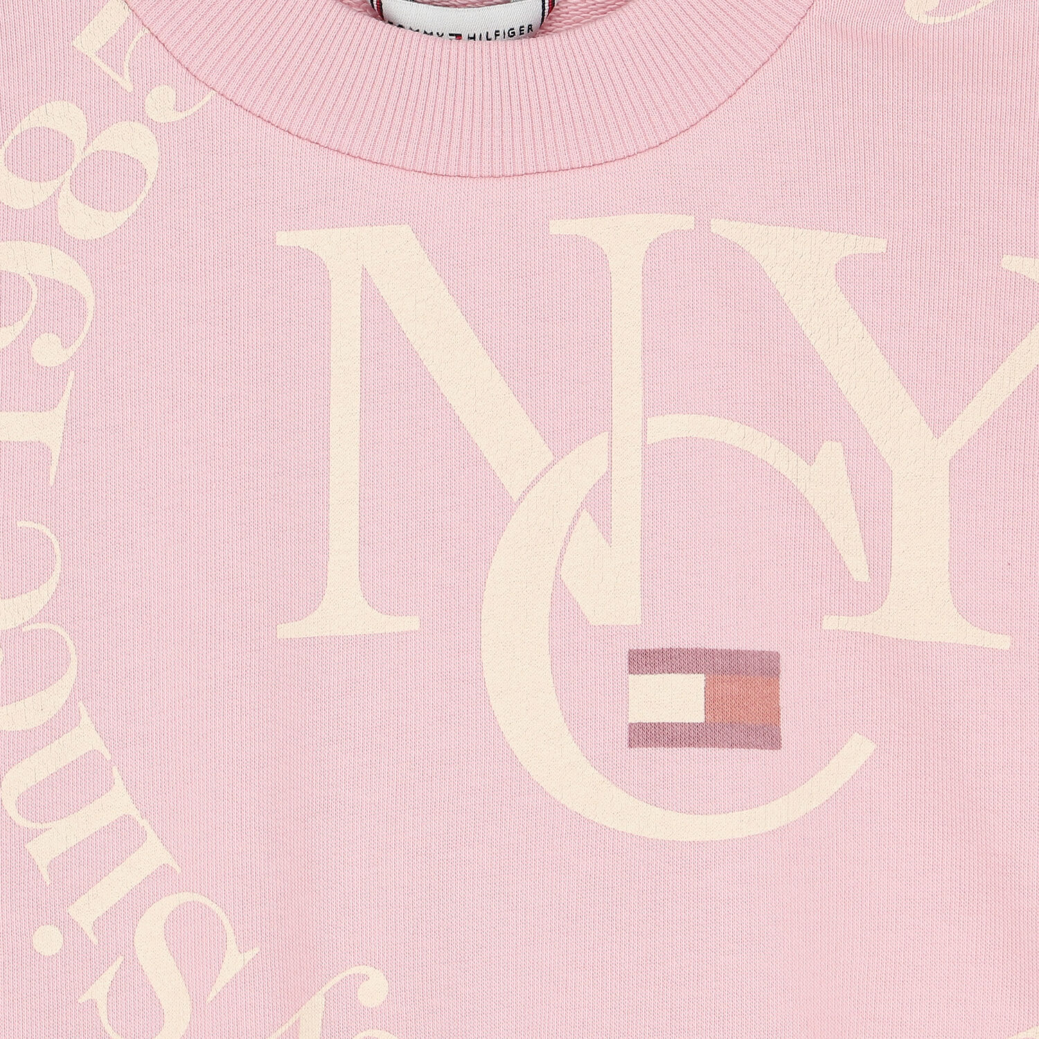 Girls Pink Logo Cropped Sweatshirt, 1, hi-res image number null